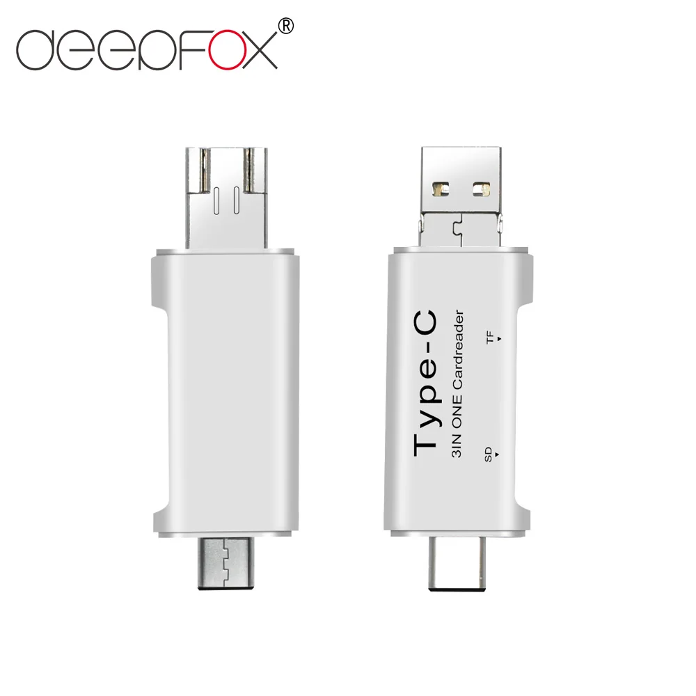 Type C USB 2 0 кардридер TF/SD Micro адаптер 3 в 1 OTG для Samsung Android Phone|Картридеры| |