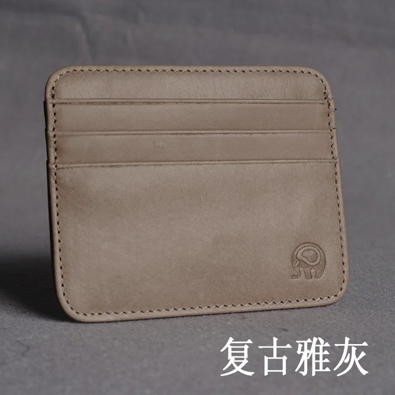 Супер Тонкий ретро держатель для карт из 100% натуральной кожи Футляр кредитных