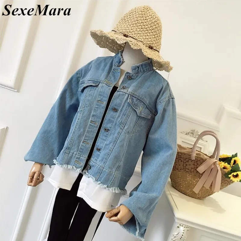 SexeMara/Новинка модная женская однобортная куртка с расклешенными рукавами и