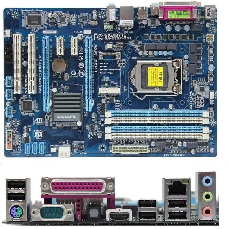 Материнская плата ПК Gigabyte GA-Z68P-DS3 настольная материнская плата Z68 Z68P-DS3 DDR3 LGA 1155