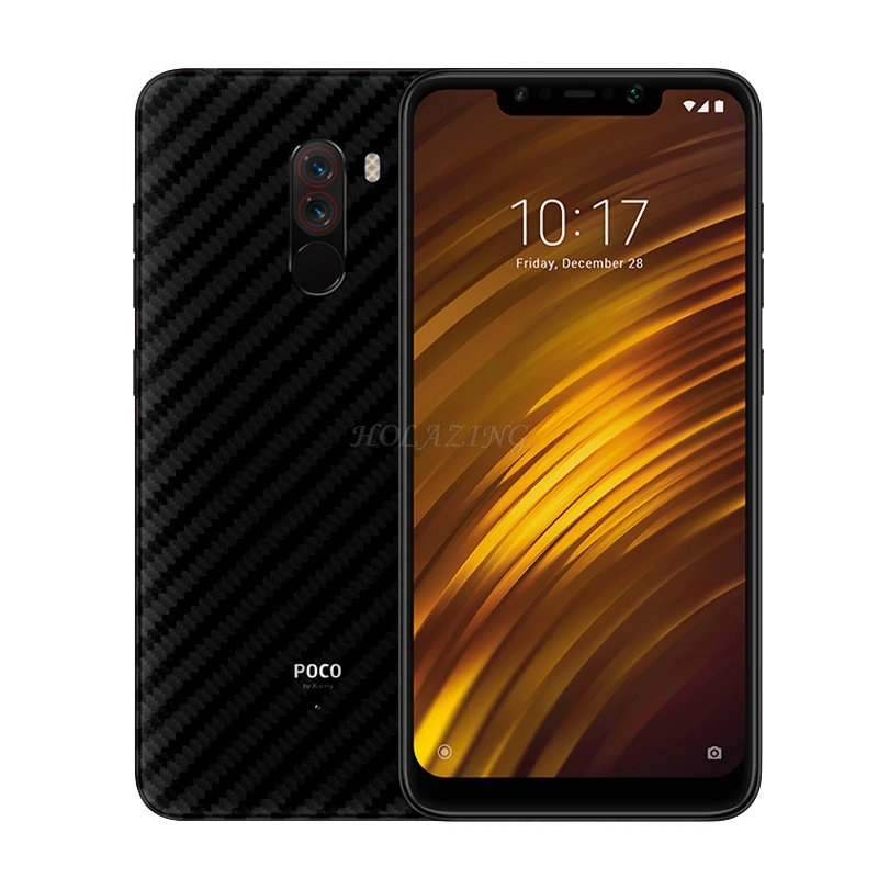 3 шт./партия ультратонкая прозрачная наклейка из углеродного волокна для Xiaomi Poco F1/Pocophone F1 6," защитная пленка на заднюю панель с защитой от царапин