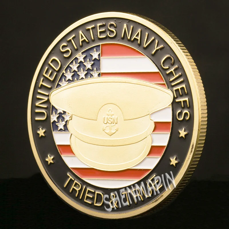 ВМС США вождей памятная монета USN Департамент морского флота Кепки коллекционные