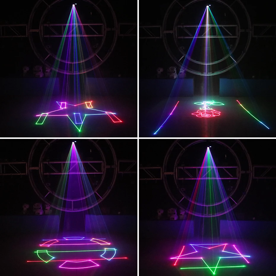 ALIEN 1 Вт RGB SD карта DMX 512 анимация PRO сценическое Лазерное освещение сканера