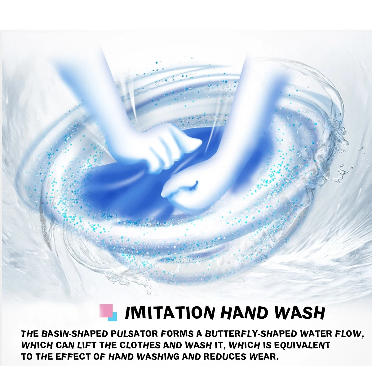 Mini Wash Machine Semi-automatic Single-barrel Washer Prevent Winding Wave Wheel Laundry Product
