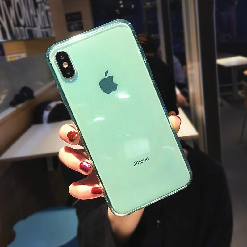 Прозрачный противоударный чехол SUYACS 7 карамельных цветов для iPhone 12 Mini 11 Pro Max 8 Plus X
