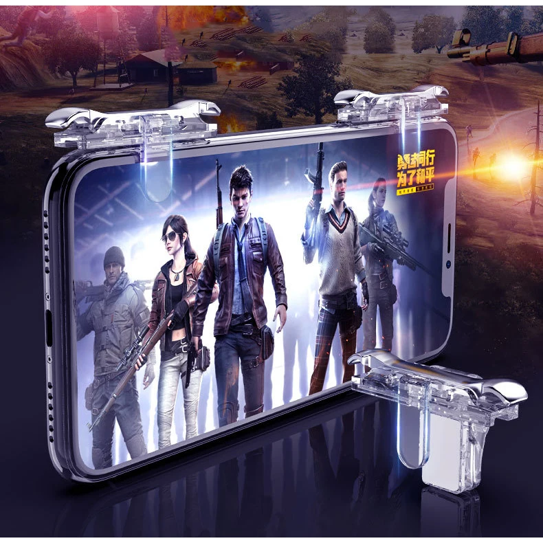 Телефон Геймпад Прозрачная Курковая Кнопка Выстрела Клавиша Прицела Мобильный Смартфон Игры L1R1 Контроллер Стрелок PUBG для Iphone Xiaomi ON.