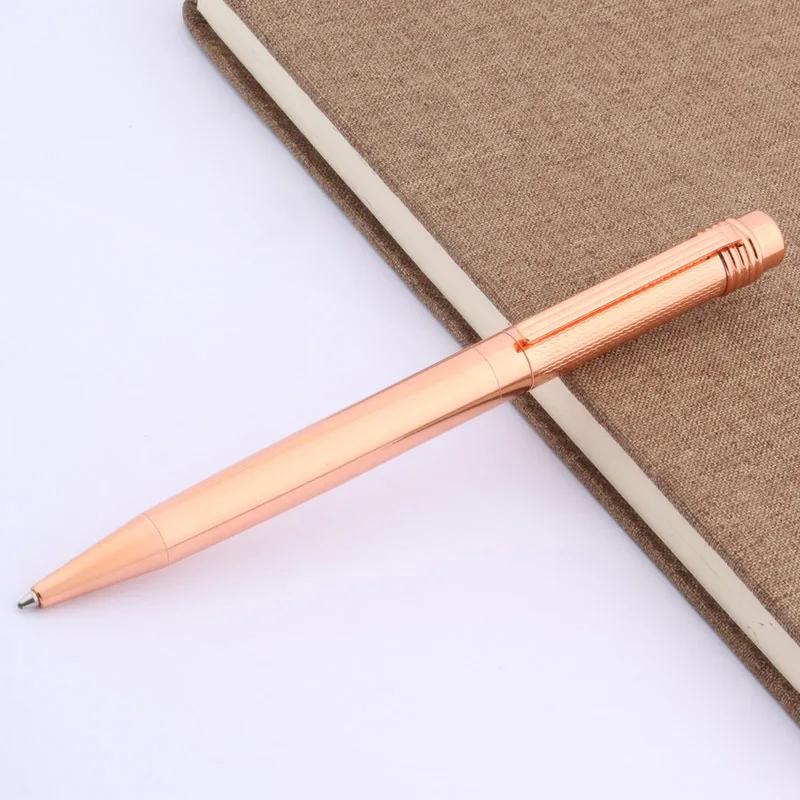 1pc office gift fashion popular metal classic Circles rose golden Ballpoint pen | Канцтовары для офиса и дома