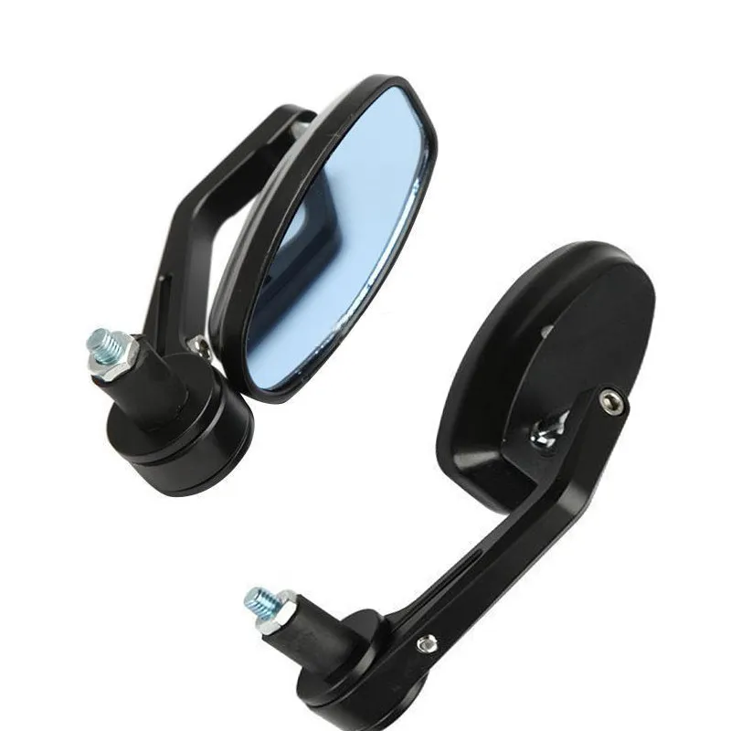 Черные мотоциклетные Задние Зеркала 7/8 дюйма для BOBBER CLUBMAN CAFE RACER BUELL|handle bar end mirrors|bar