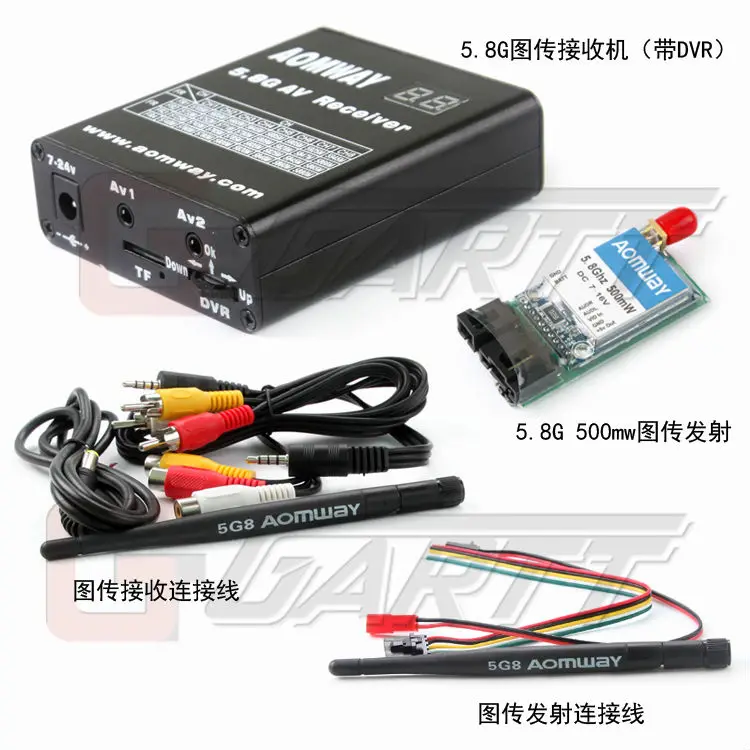 Aomway 5 8 Ghz 500mW A/V передатчик 32ch приемник DVR (TX + RX) аксессуары|aomway 5.8ghz|aomway transmitterdvr |