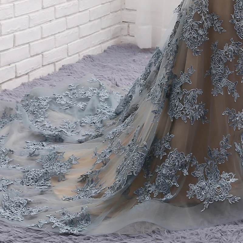 Женское вечернее платье-русалка кружевное платье до пола с открытой спиной 2019 |