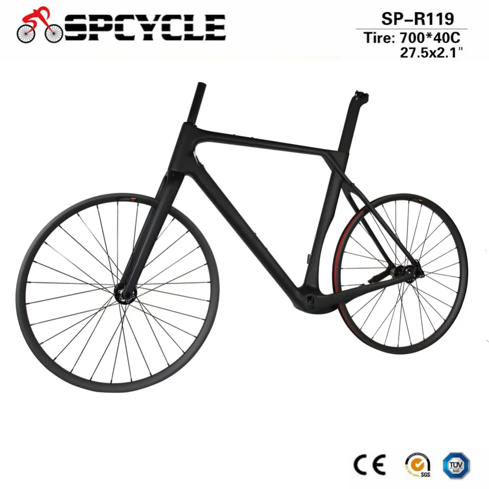 Spcycle Full Carbon Велокросс дорога гравия велосипед рамки комплект и 27.5er MTB колес Novatec