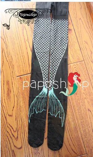 Колготки женские прозрачные с принтом хвост русалки 1 шт.|tights pantyhose|print tightspantyhose