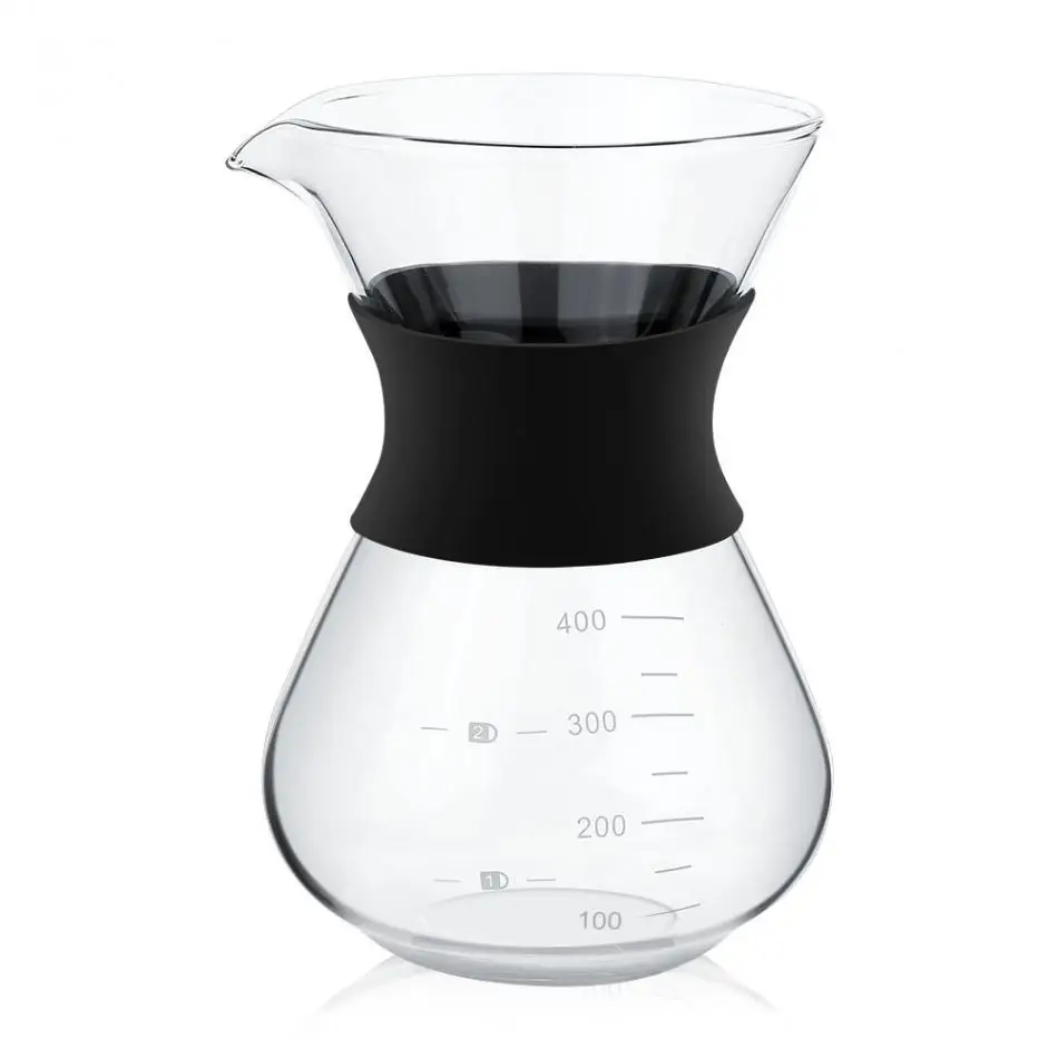 Эспрессо кофе Moka горшок ручной капельная Кофеварка стеклянный горшок с фильтром из нержавеющей стали домашняя кофейная посуда