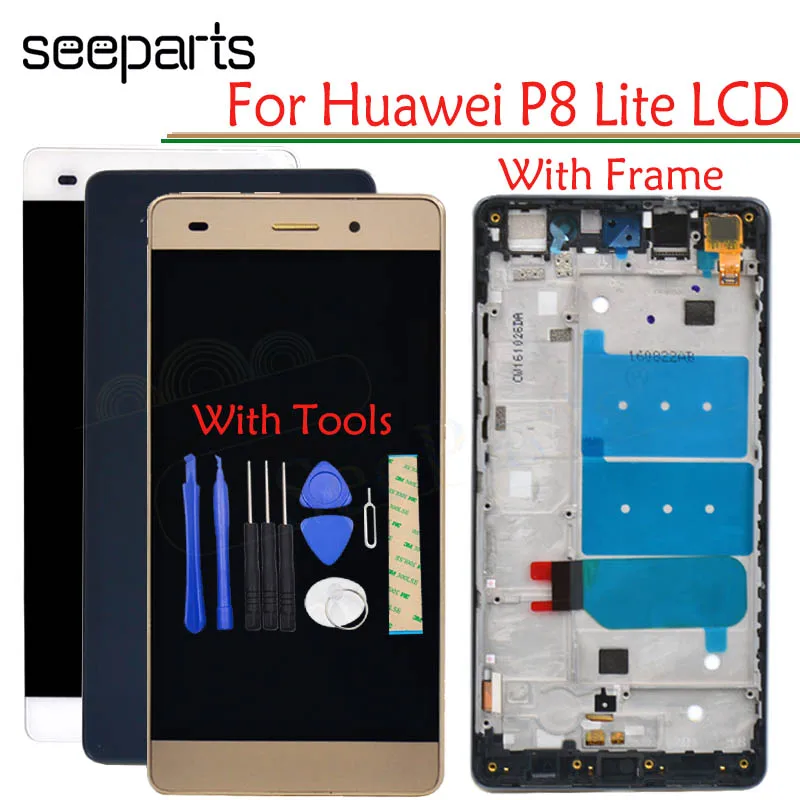 

For Huawei P8 Lite LCD Display Touch Screen Digitizer Assembly Replacement ALE-L04 ALE-L21 5.0" For Huawei P8 Lite LCD