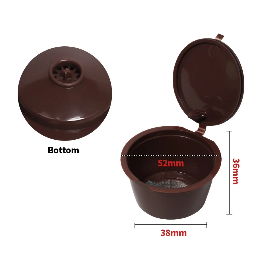 DUOLVQI 3 шт. dolce&gusto многоразового пользования кофейные капсулы с крышками ложкой