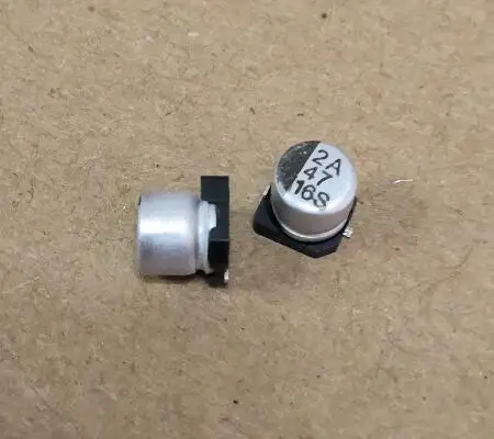 50 шт. 16В 47мкФ 5MMX5. 4 мм чип SMD алюминиевый электролитический конденсатор 5*5