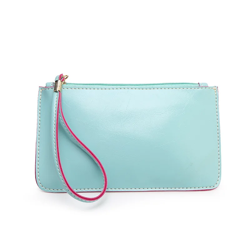 Модный женский кошелек из искусственной кожи Длинный на молнии для девушек монет