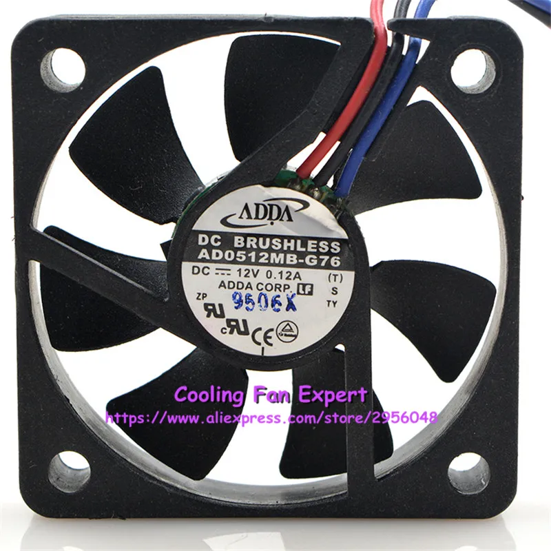 AD0512MB G76 Процессор вентилятор охлаждения dc 12 В 0.12A 5010 5 см 50*50*10 мм 3 провода|wire wire|wire