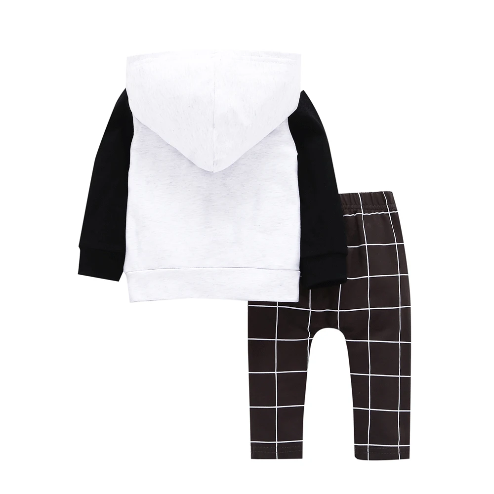 Baby boy clothes 2020 new listing infant children's cotton hooded long-sleeved fashion casual sweater + pants two-piece |