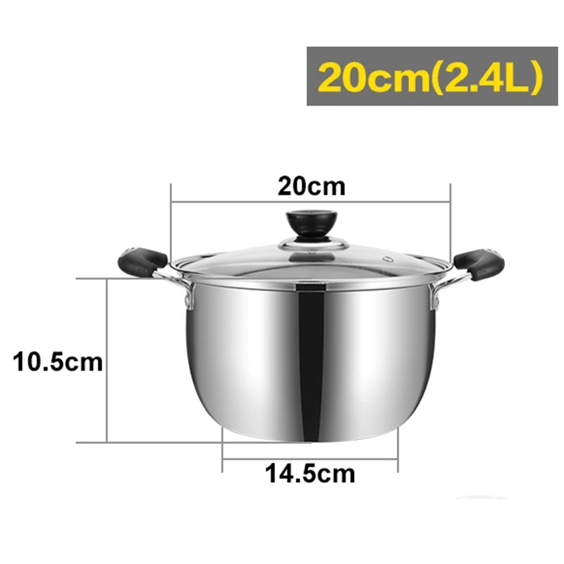 2.4L/3.1L/4L Многофункциональный Пособия по кулинарии кастрюля для супа утолщенной