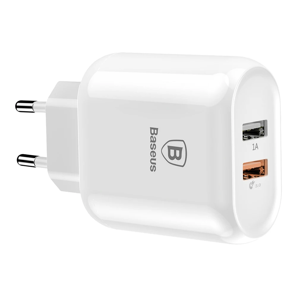 Baseus Bojure серия EU Plug Dual USB QC3.0 быстрое зарядное устройство 23 вт универсальное для