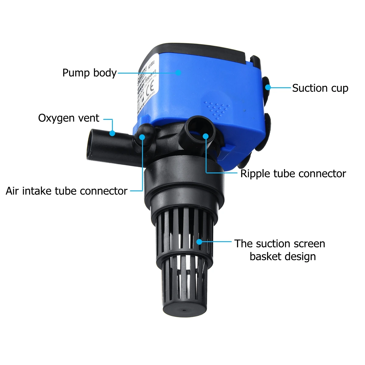 3-in-1 Internal Aquarium Filter Pump Water Circulating Water Spray Flow Fish Tank Submersible Purifier Filter Pump 8/15/20/25/35