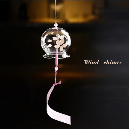 

Japanese Style And Wind Hand-Painted Glass Wind Chime Ornaments Creative Home Accessories Valentine's Day Gift