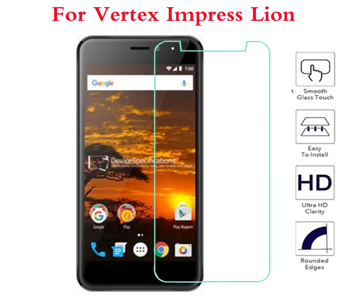 Закаленное стекло 2.5D для Vertex Impress Lion Взрывозащищенная пленка передняя защита
