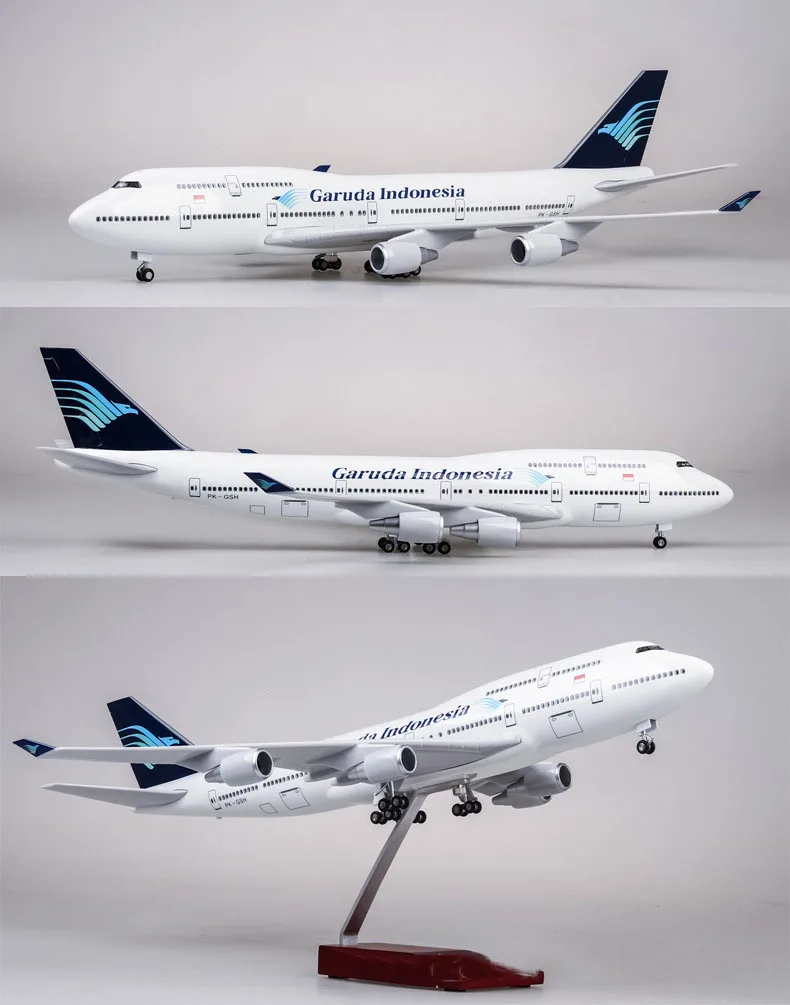 47 см 1/150 масштаб игрушечные модели самолетов Boeing B747 Garuda Indonesia модель самолета со светом и колесами Смола Пластиковый сплав самолет