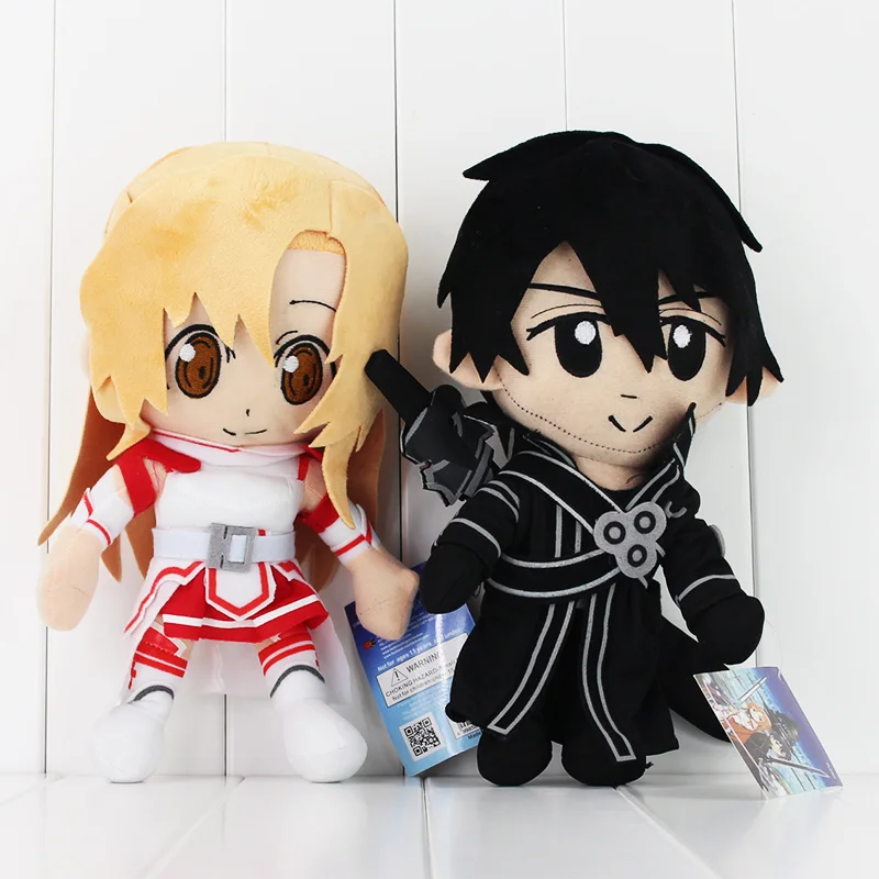 2 вида аниме меч искусство онлайн САО плюшевая игрушка Kirito Asuna мягкая кукла