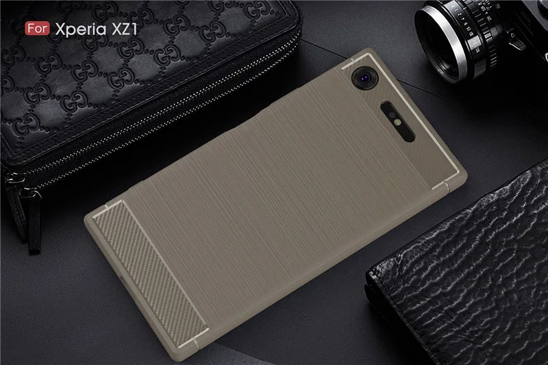 Для sony Xperia XZ1 G8341 G8342 чехол из углеродного волокна, силикон, ТПУ, кожа, мягкая задняя крышка, чехол для телефона для sony Xperia XZ1 G8341 G8342