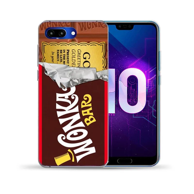 Мягкий ТПУ чехол с забавным шоколадом для Huawei Honor 9 10 Lite View 20 8X 8C 7A Y5 Y6 II Y3 Y7 2017 Y9 2018 2019