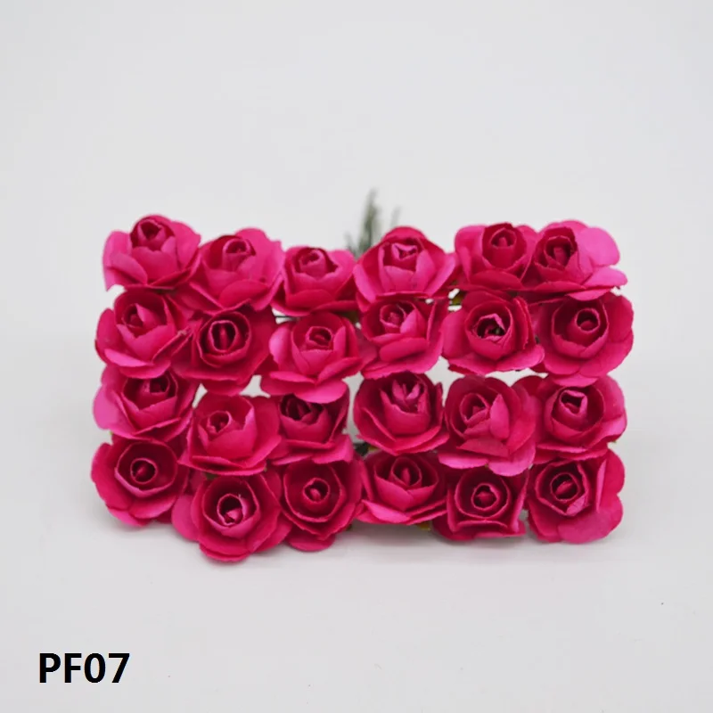 PF07 36 шт./лот ручной работы розы Букет Искусственные бумажные цветы для свадебного украшения автомобиля Подарочная коробка DIY венок Ремесло 7z - Цвет: PF07
