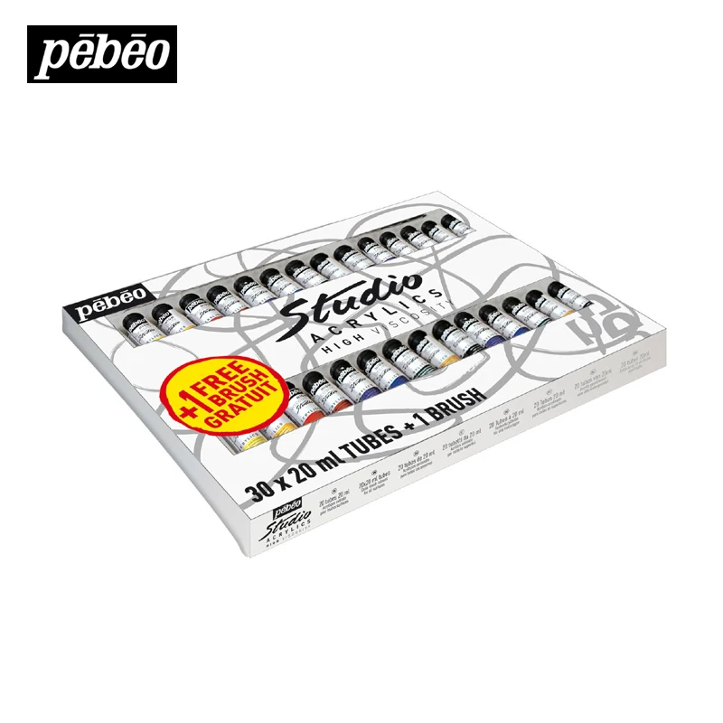Профессиональная акриловая краска Pebeo 20 цветов мл настенная ручная работа для