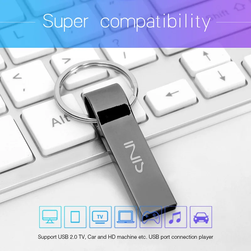 Синий 2019 новые металлические USB флэш-накопитель 128 Гб 64 ГБ 32 оперативной памяти 16