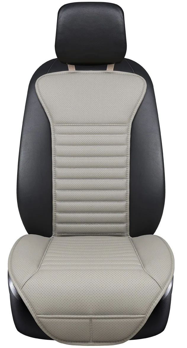 good gray Абсолютно новые подушки для автомобильных сидений из искусственной кожи без морщин, не двигающиеся подушки для сидений, приятные на ощупь универсальные чехлы для сидений без скольжения - Название цвета: good gray