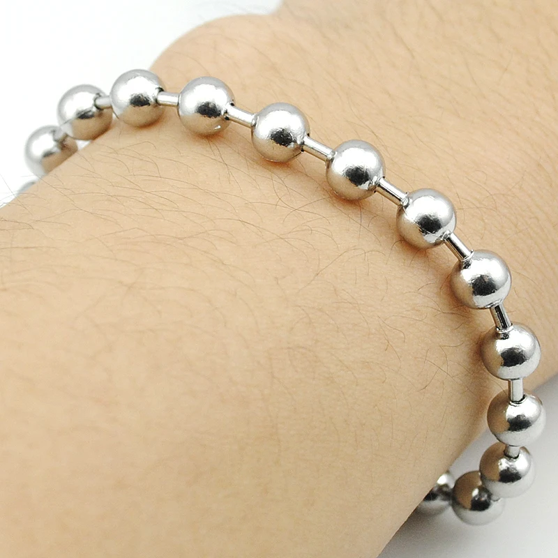 Дешевые ювелирные изделия! Шаровые Бусины браслет из чистой нержавеющей стали