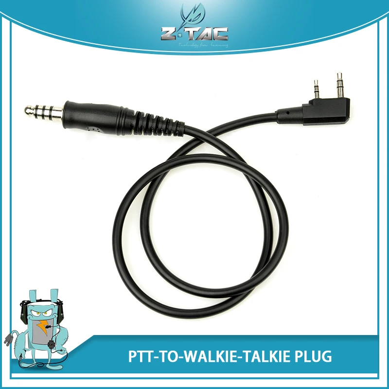 

Z-Tac PTT Electronic Wire For Tactical Headset Radios Outdoor Noise Conceling Earphone Z124