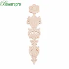 Декоративная Неокрашенная деревянная накладка bowarepro 28*6 см, наклейки с резьбой дюйма, аппликация, рама дюйма