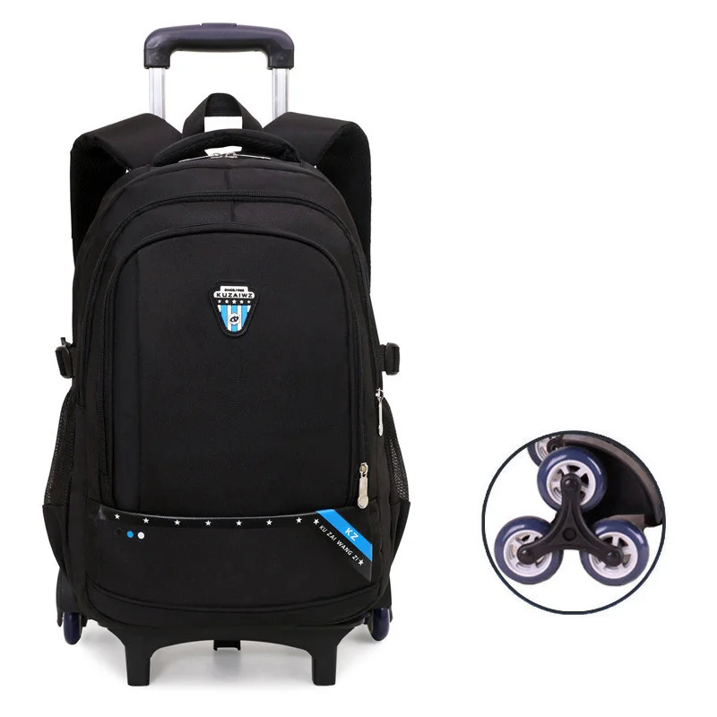 6 wheels sky blue Колесный Рюкзак для детей подвижного сумки для мальчиков студент рюкзак для тележки школьные сумки с колесами детская дорожная сумка на колёсах Mochila - Цвет: 6 wheels sky blue
