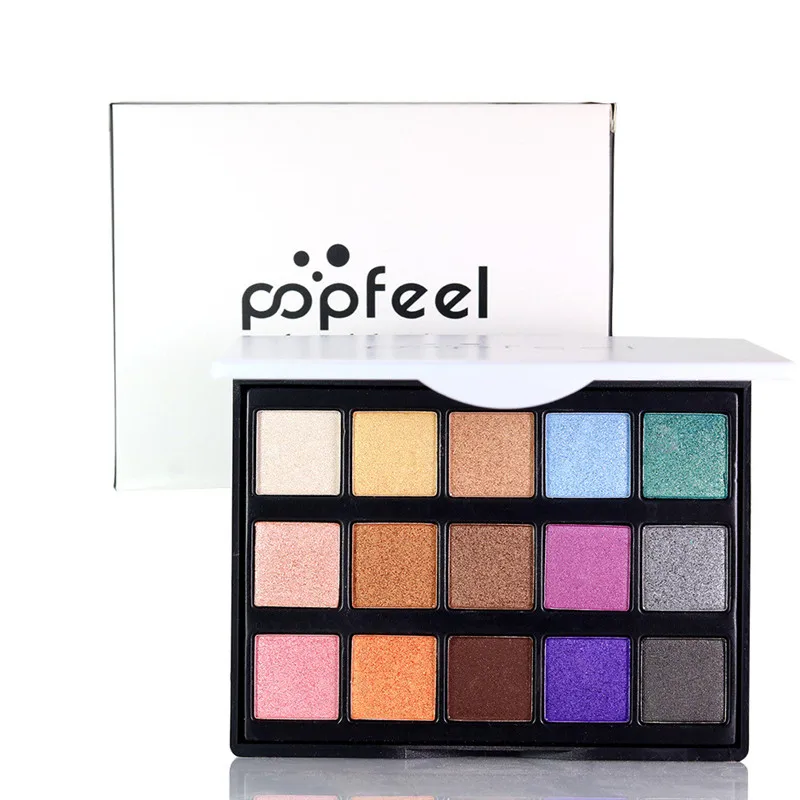 POPFEEL 15 видов цветов Палитра теней для век телесного цвета Профессиональная