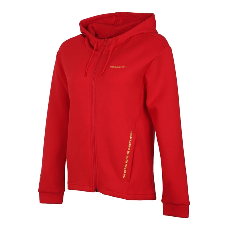 Новинка оригинальная спортивная куртка Adidas NEO W HD JKT Женская с капюшоном|Беговые