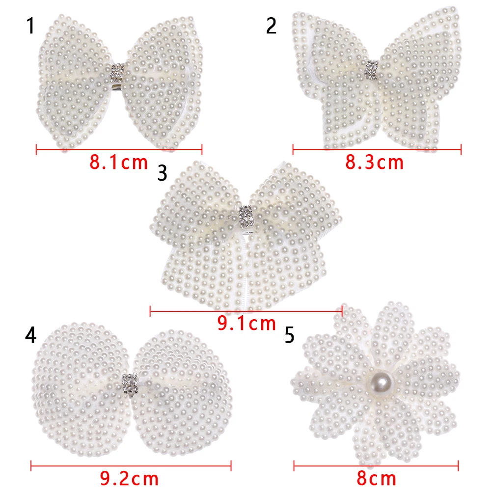 Банты для волос с белыми жемчужинами девочек 1 шт.| |