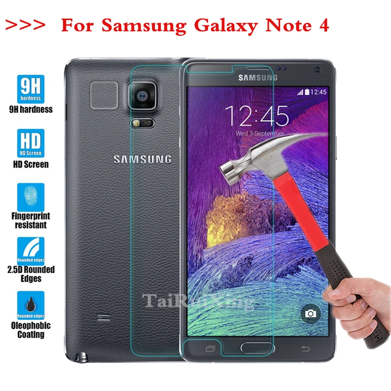 Защитная пленка для экрана 0 3 мм 9H 25D закаленное стекло премиум класса Samsung Galaxy Note 4