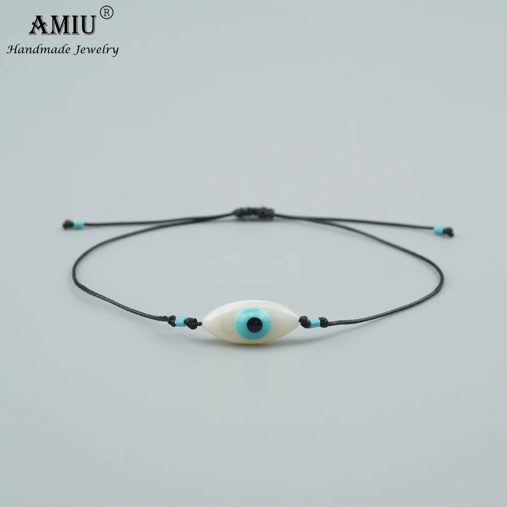AMIU, 3 шт./лот, голубой сглаза, браслет, подарок на удачу, турецкий браслет, раковина, натуральный, должен, очаровательный браслет для женщин и мужчин