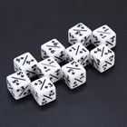 10 шт. белый счетчики кости + 1+ 1 6 сторона белая кости для интересные Семья вечерние бар школьных игр на открытом воздухе забавные инструменты