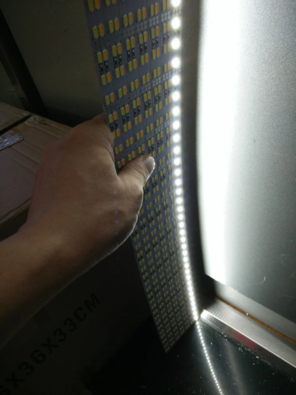 50 см 5630 led жесткая полоса двухрядная 72led белая и теплая dc12v лампа для шкафа без