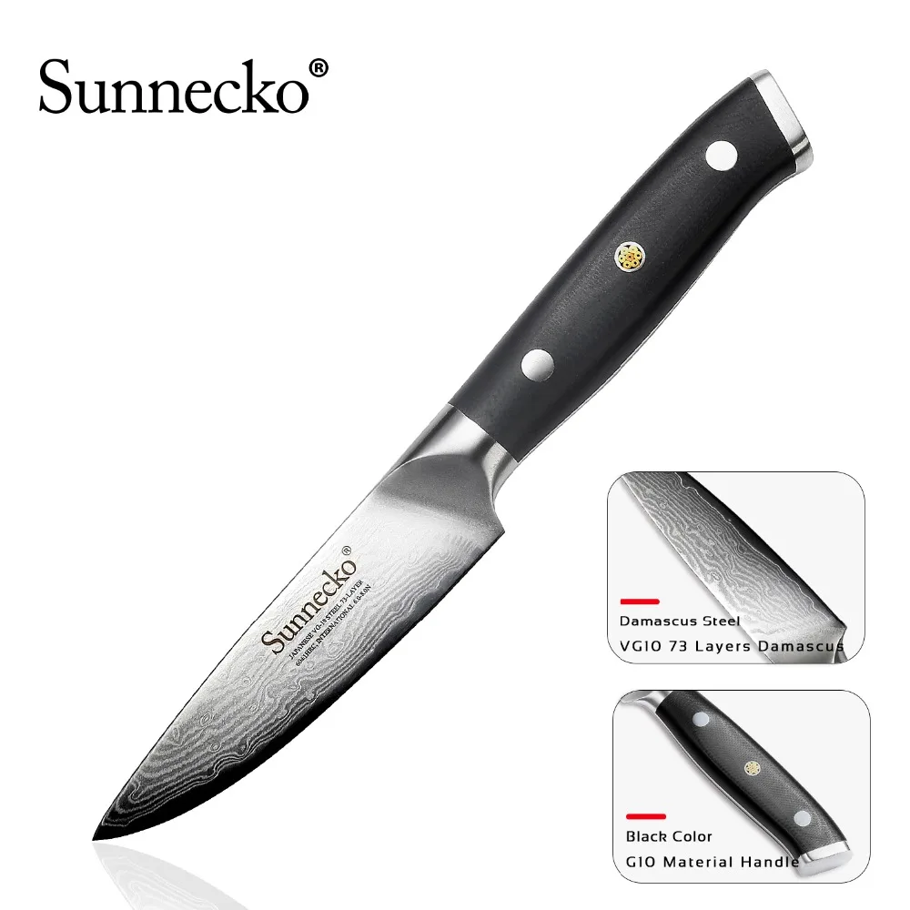 Набор кухонных ножей SUNNECKO VG10 набор шеф повара Santoku из стали шлифовальная Ручка G10