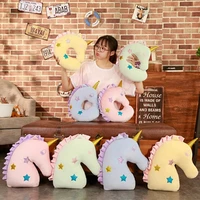 soft plush toys stuffed animal doll cute pink unicorn pillow cushion kawaii u shaped pillow christmas gifts for children girls