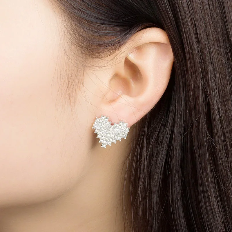 SexeMara заявление большое сердечко серьги для женщин Bijoux Кристалл Висячие 2019 модные